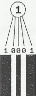 Code 11 条码字元'1'编码方式